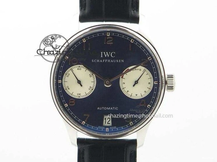 MIROTIME 0510 Efficient Portuguese Tourbillon IW5463 SS ZF Best Edition White Dial on Black Leather Strap 7170